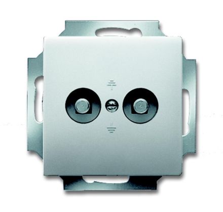 Busch-Jaeger 2095 UC-866 flush-mounted potential equalization plug, 2-way stainless steel