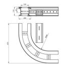 Unex 67226-04 90° grey RAL7035 135x200 R300 U23X flat bend