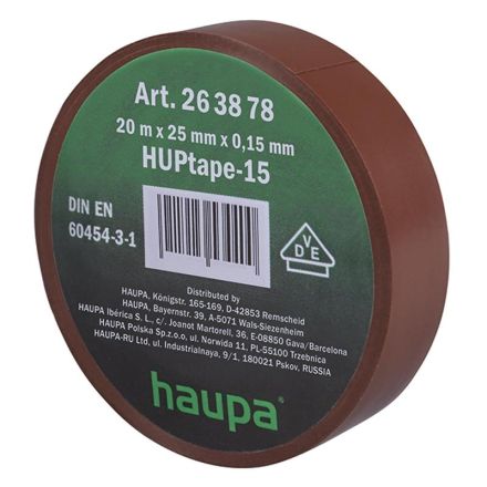 HAUPA 263878 insulating tape PVC 25mm 20m br 105°C 0.15mm