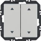 BERKER 24126284 EnOcean pushbutton sensor Q.1/Q.3 | 2-fold, arrows | aluminum