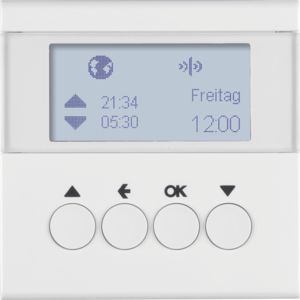 BERKER 85745189 KNX-RF blind timer S.1/B.3/B.7 | with display | polar white glossy