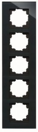 Kopp 406705004 5-way HK07 black glass cover frame