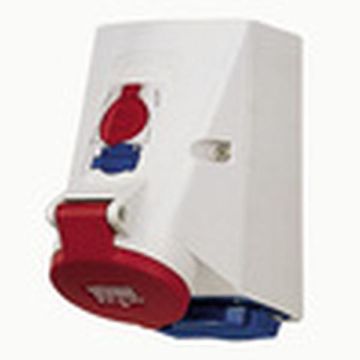 Mennekes 1651 32A5P 6H400V IP44 double box SCHUKO CEE wall socket