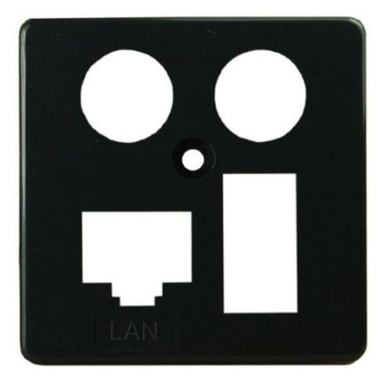 HomeWay TV+LAN/TAE 50x50mm anthracite central plate