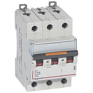 Legrand 409783 Circuit breaker DX3 C25A 3P 25KA 3M