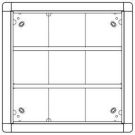 Ritto 1881920 flush-mounted frame 9 module slots, silver
