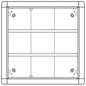 Ritto 1881920 flush-mounted frame 9 module slots, silver
