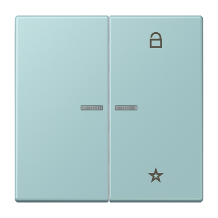 Jung FMLC1701214 eNet button universal 1-way 2-way, Duroplast, LS series, clear cerulean ( LC32033 )