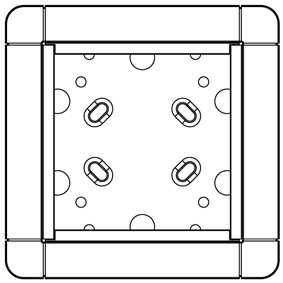 Ritto 1883150 surface-mounted frame 1 module slot, grey-brown