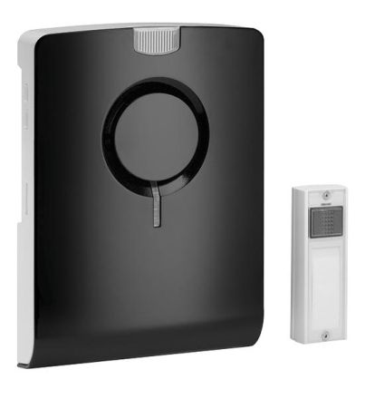 Grothe 43550 MISTRAL Black wireless chime set, 43550