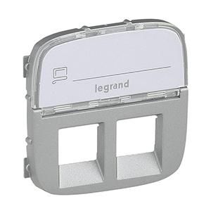 Legrand 755487 cover Valena Allure RJ11/RJ45 BF 2-way alu, (aluminium)