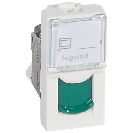 Legrand 076526 Mosaic 1-f.RJ45 Kat6A 2-mod.ultraws/gr insert