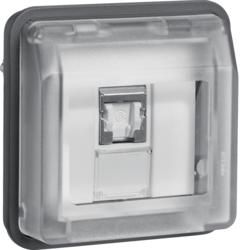 Berker 14093515 UAE socket insert 8-pin shieldedBerker W.1 light grey matt