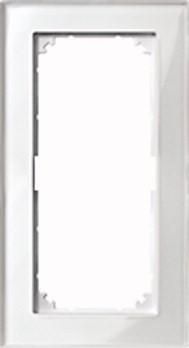 MERTEN 487819 Real glass frame 2-way brilliant white