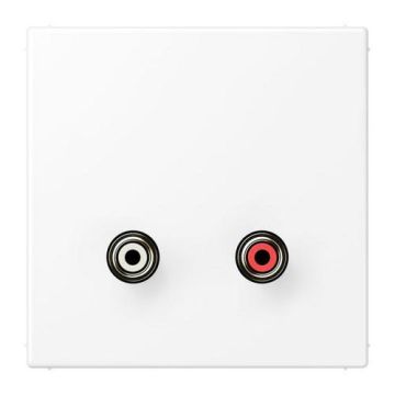 Jung MALS1021WWM Multimedia connection system Cinch Audio, LS series, snow white matt