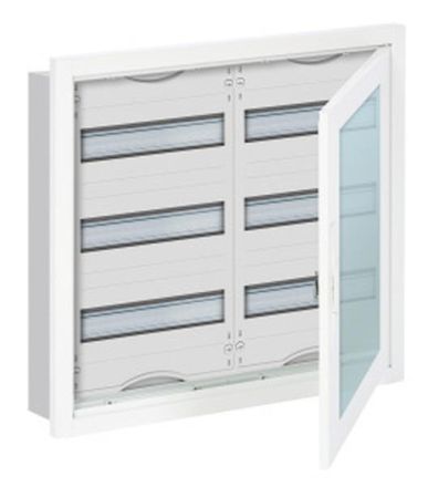 ABB Striebel & John U32TE small distribution board, flush-mounted with cover frame and transparent door, 2CPX071591R9999