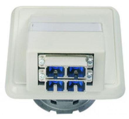 Telegärtner H02051C0514 complete with 2xSC Duplex Ker. alpine white fiber optic connection box OAD/S