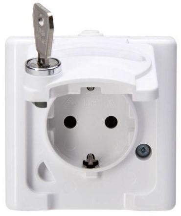 Kopp 103596000 AP 1-way No. 20 arctic white SCHUKO socket