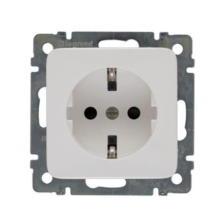 Legrand 776222 SCHUKO socket Creo Ultraweiss Ks, (cream white (electric white))