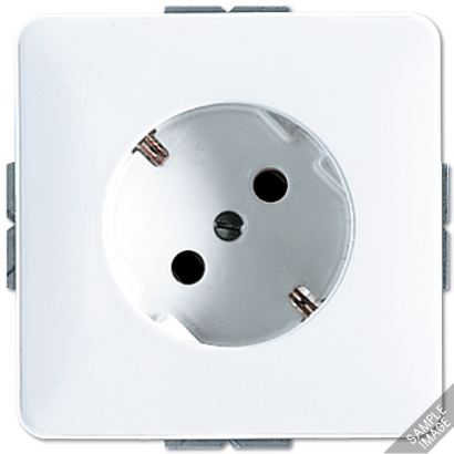 Jung CD520-45NWW SCHUKO® socket 45°, 16 A 250 V ~, without claws, Duroplast, CD series, alpine white