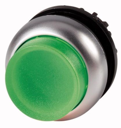 Eaton M22-DLH-G illuminated pushbutton, raised, green, momentary, 216969