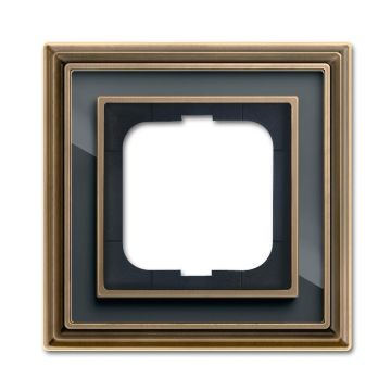 Busch-Jaeger 1721-845 cover frame, 1-way frame brass antique anthracite