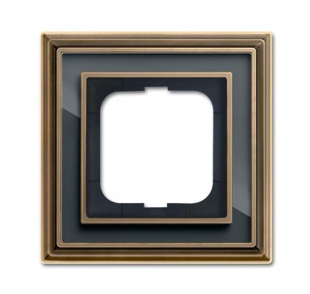 Busch-Jaeger 1721-845 cover frame, 1-way frame brass antique anthracite