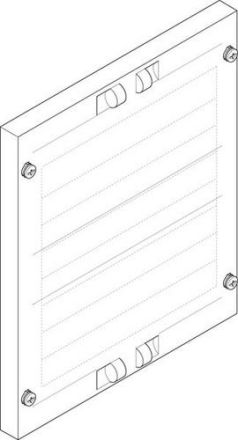 ABN 250x300mm 1FB/2RE perforated 8xD02 vertical cover plate (FAP12695N)
