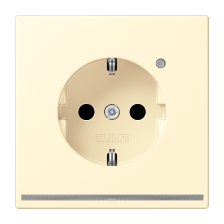 Jung LC1520-OLNW201 SCHUKO socket, 16 A 250 V ~, with LED orientation light, integrated increased contact protection, SAFETY+, LS series, white ( LC32001 )