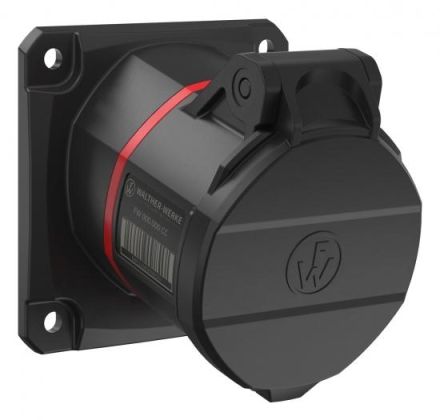 Walther FW510506SK NEO 16A 5p 6h IP54 angled screw connection CEE wall socket