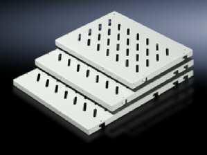 RITTAL 7465035 Component shelves frame fastening perforated, 100 kg, RAL7035 BT=471x500mm