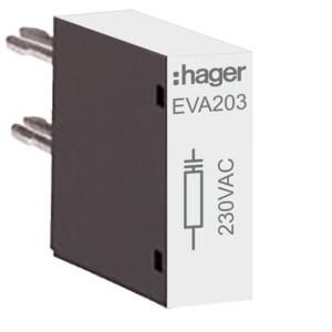 Hager EVA203 230 VAC to contactor EV040 EV095 RC suppressor