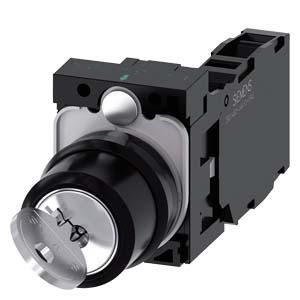 Siemens 3SU1100-4BF11-1FA0 key switch RONIS 22mm round 10 30H/13 30H O+I 1S+1OE