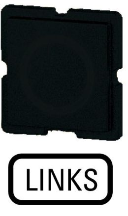 Eaton 134TQ25 button plate, black, LEFT, 093494