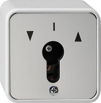 Gira 014430 key switch 2-pole WG surface-mounted grey