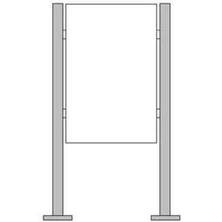 Ritto 1559300 feet brushed stainless steel, round, free-standing, stainless steel