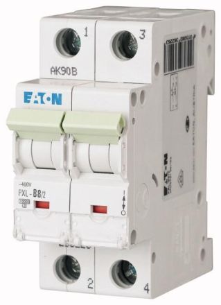 Eaton PXL-C8/2 circuit breaker, 8A, 2p, C-Char , 236282