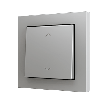 ZENNIO ZS551PB2SS Single button Soft ZS55 | for 2 binary inputs, blinds | silver