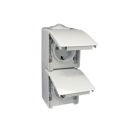 EFAPEL TWO EARTH SOCKETS (SKO) DOUB VERTIC BASE GREY