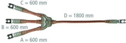 Dehn & Söhne V8115WA 3-pole 120qmm earthing/short-circuiting cable
