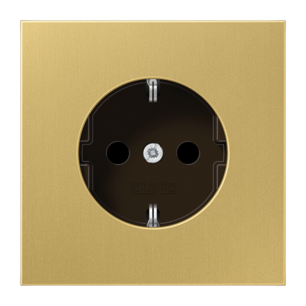 Jung ME1520NC SCHUKO socket, 16 A 250 V ~, without claws, brass, LS series, brass classic