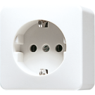 Jung 620AWW SCHUKO® socket, 16 A 250 V ~, 47 mm, AP 600, alpine white
