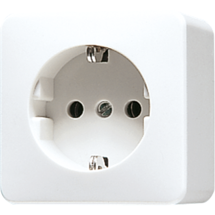 Jung 620AWW SCHUKO® socket, 16 A 250 V ~, 47 mm, AP 600, alpine white