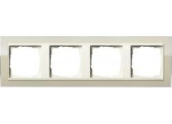 Gira 0214771 4-way cover frame for cream white Gira Event Clear Sand