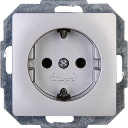 Kopp 923520089 PARIS silver SCHUKO socket