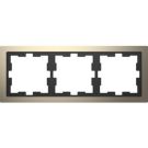 MERTEN MEG4030-6550 metal frame D-Life 3-way nickel metallic