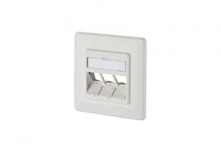 METZ CONNECT Keystone 3 Port pure white RAL9010 undetermined connection box UP, 130B20D31002KE