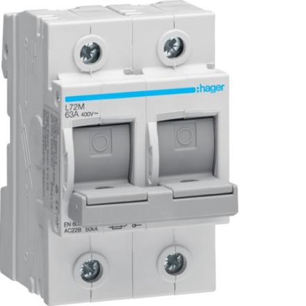 Hager L72M D02 load-break switch 2-pole 63A
