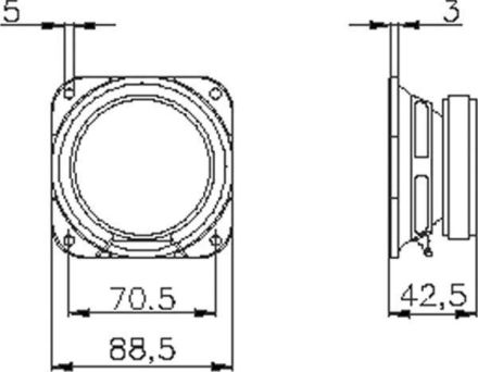 WHD 130-087-02-001-00 PM 87 BB-8 loudspeaker chassis