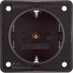 Berker 941952501 SCHUKO socket brown, matt Integro inserts